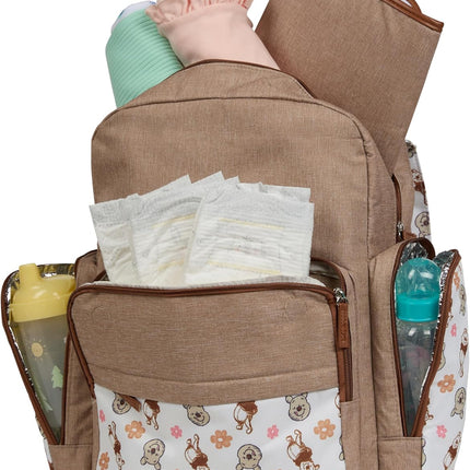 16-Inch Diaper Bag Backpack with Changing Pad and Insulated Bottle Holders
