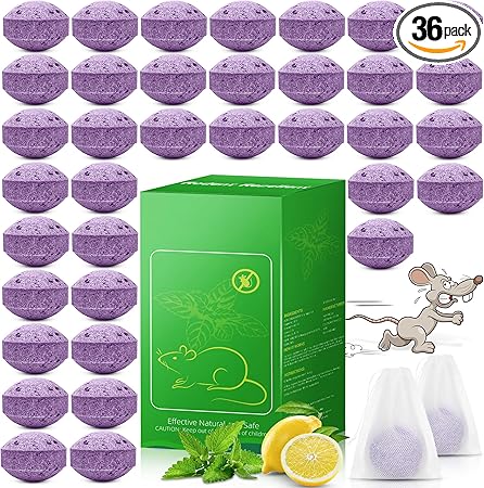 Peppermint rodent repellent balls 36-pack natural pest control for home and garden