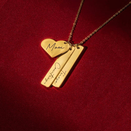 HomeChef ChefDelHogar MignonandMignon Custom Name Bar Necklace with Heart Charm — Kitchen & Home