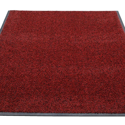 Platinum Series Indoor Wiper Floor Mat, Rubber with Nylon Carpet, 4' x 6', Red