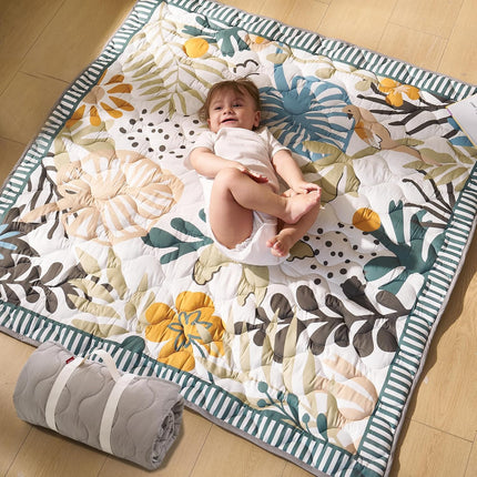 Baby Play Mat for Floor, 50" x 50" Thickened Foldable Forest World Mat