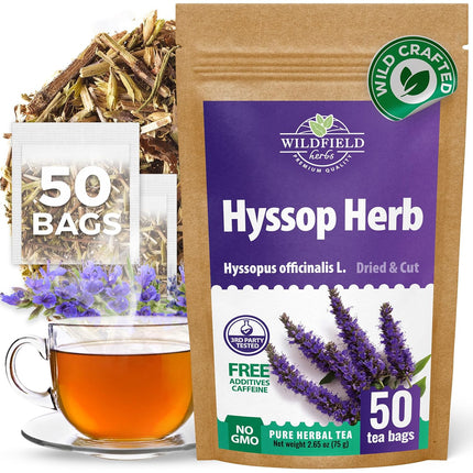 50 Bags Hyssop Dried Herb Tea Bags