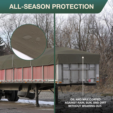 Waterproof Heavy Duty Duck Cloth Canvas Tarp Cover