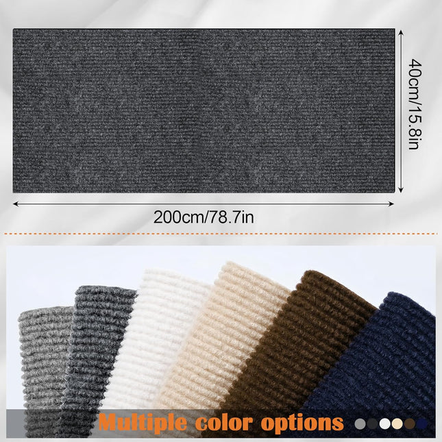 Dark Gray Trimmable Self-Adhesive Cat Scratch Pad - 78.7 x 15.8 in