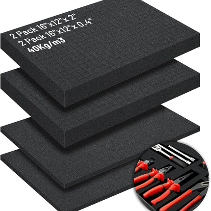 4-Piece Pick and Pluck Foam Sheet Kit for Cases