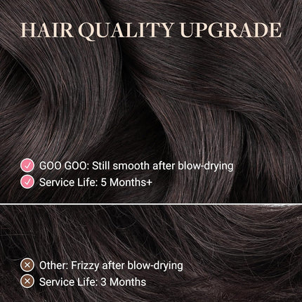 Tape-In Human Hair Extensions, Dark Brown, 20 Inch, 50g, 20 Pieces
