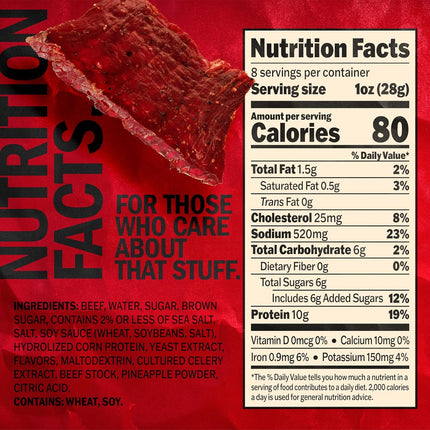 SourceToHome FuenteACasa Jack Link's Beef Jerky Half Pounder - Original - Made with 100% Real Beef — Home & Lifestyle