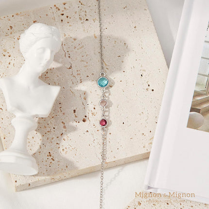 SourceToHome FuenteACasa MignonandMignon Birthstone Necklace for Mom Grandma — Home & Lifestyle