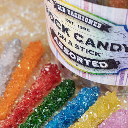 36 Extra Large Assorted Rock Candy Sticks