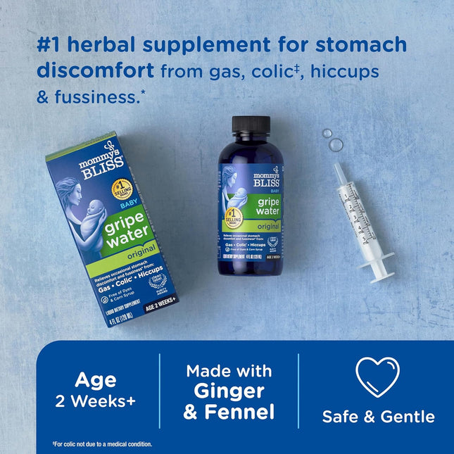 Original Gripe Water for Infant Gas & Colic Relief, 4 fl oz