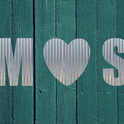 Corrugated Metal Letter, 24 Inch S
