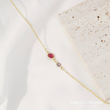 SourceToHome FuenteACasa MignonandMignon Birthstone Necklace for Mom Grandma — Home & Lifestyle