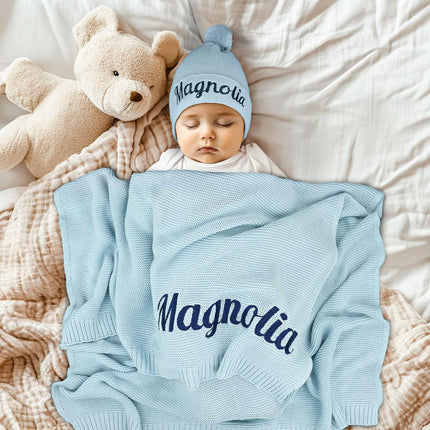 Personalized GOTS Organic Baby Swaddle Blanket