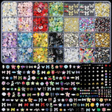 9000 Pcs 3D Nail Charms and Gems Bulk Kit 110 Styles Colorful Rhinestones Bows Butterfly Flower Star Beads Pearls Bubble