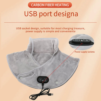 USA CALI Electric Heated Neck & Shoulder Pad – USB Heat Wrap for Pain Relief