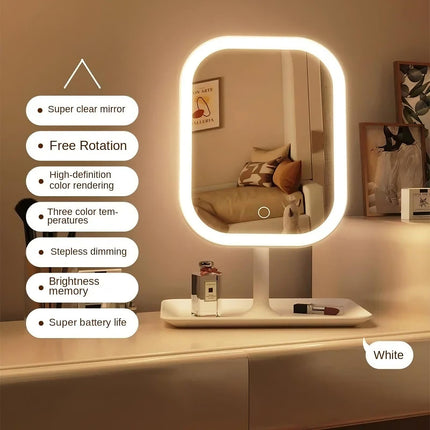 LumiGlow LED Makeup Mirror package contents and included accessories
