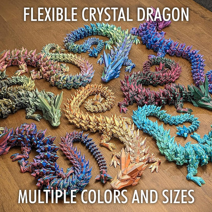 12-Inch Articulated Multicolor 3D Printed Dragon
