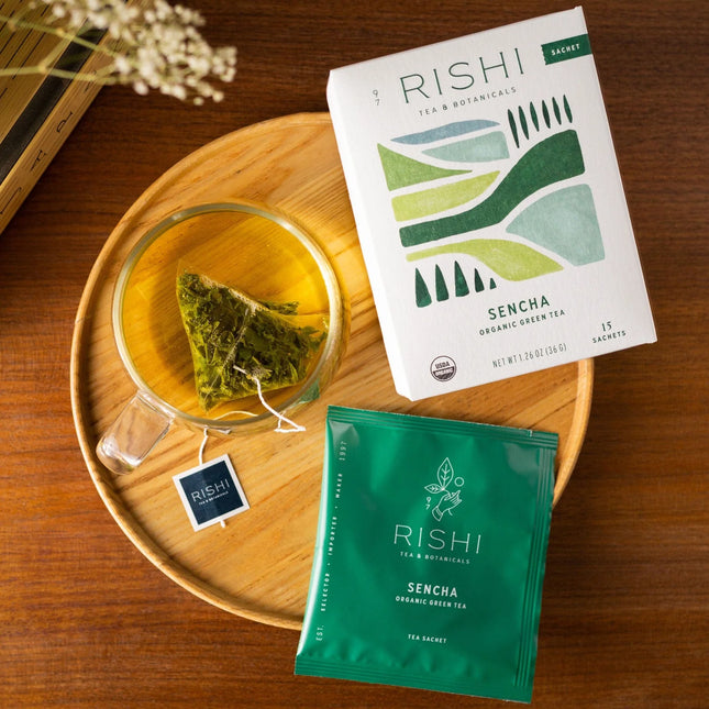 Rishi Tea Organic Green Tea Sencha -- 15 Tea Bags