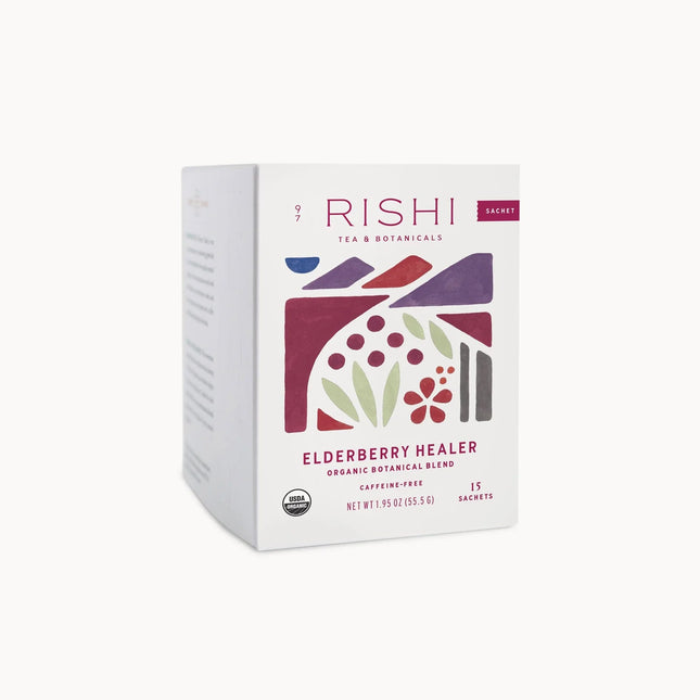 Rishi Tea Elderberry Healer Organic Botanical Blend Tea -- 15 Sachets