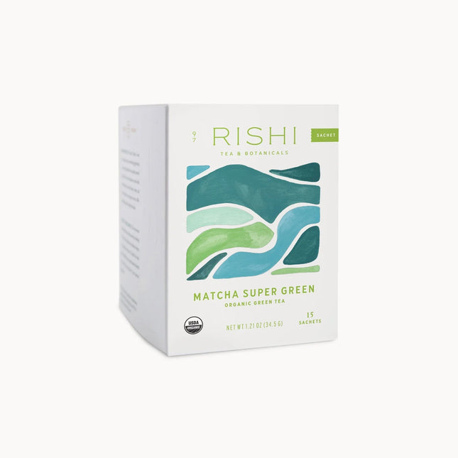 Rishi Tea Organic Green Tea Matcha Super Green -- 15 Sachet