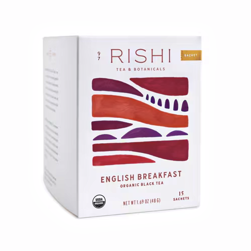 Rishi Tea English Breakfast Organic Black Tea-- 15 Tea Bags