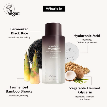 Haruharu WONDER Black Rice Hyaluronic Toner usage and skin benefits