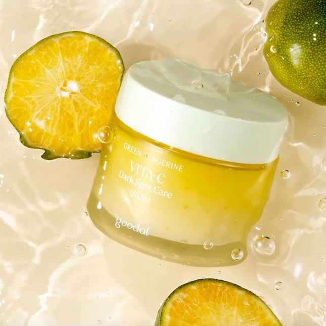 Goodal Green Tangerine Vita C Dark Spot Care Cream front packaging with vitamin C formula