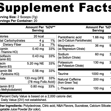 USA CALI Pre-Workout Energy Powder Fruit Punch 140g container product lifestyle image