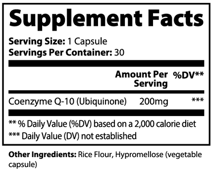 USA CALI CoQ10 200mg for Energy & Heart Support