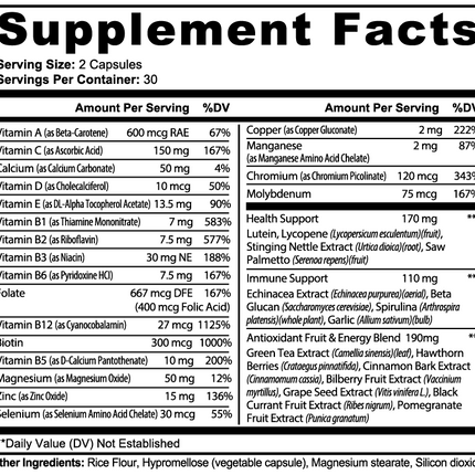 USA CALI Complete Multivitamin for Daily Wellness full product bottle overview