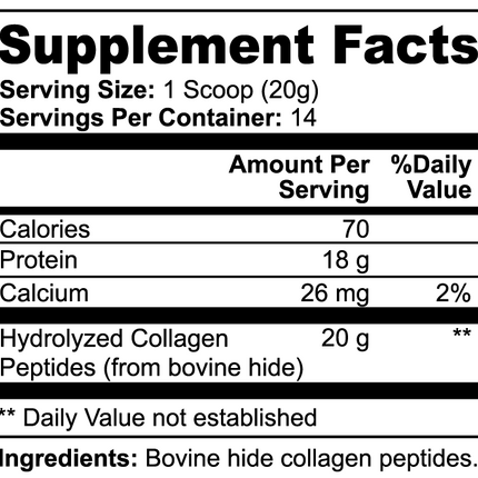 Grass-Fed Collagen Peptides powder scoop showing fine hydrolyzed collagen texture