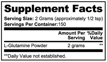USA CALI L-Glutamine Powder serving scoop micronized unflavored powder 300g canister